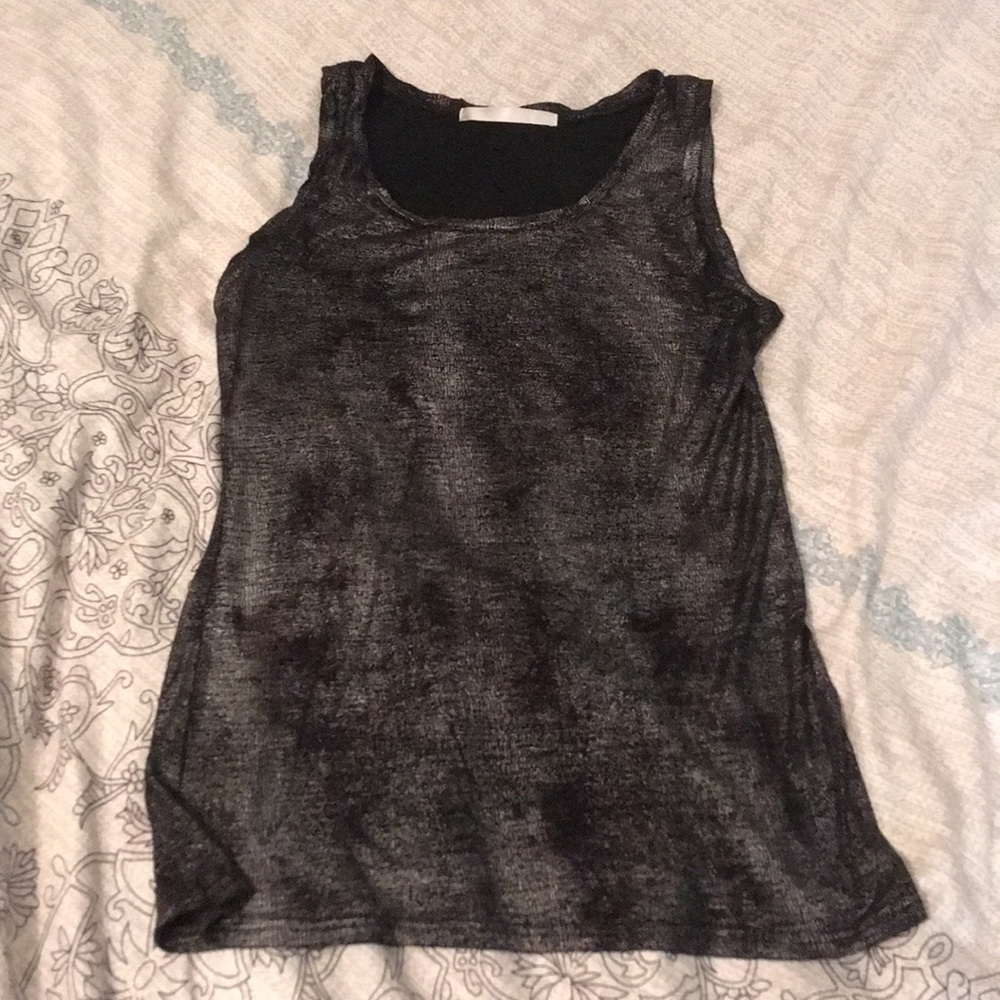 Xys silver snake skin pattern top